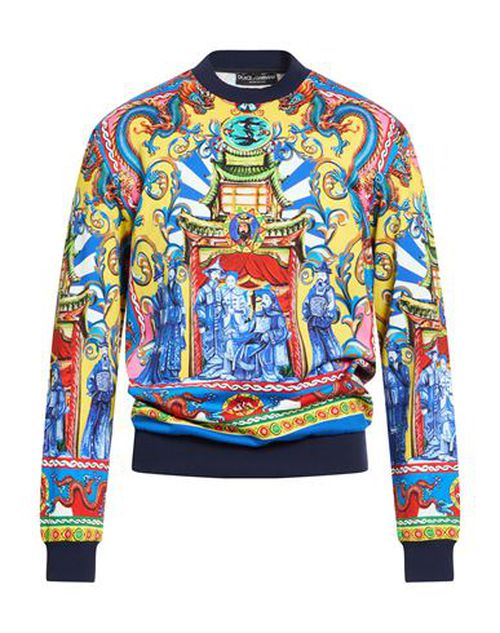 Man Sweatshirt Yellow Size 34 Cotton
