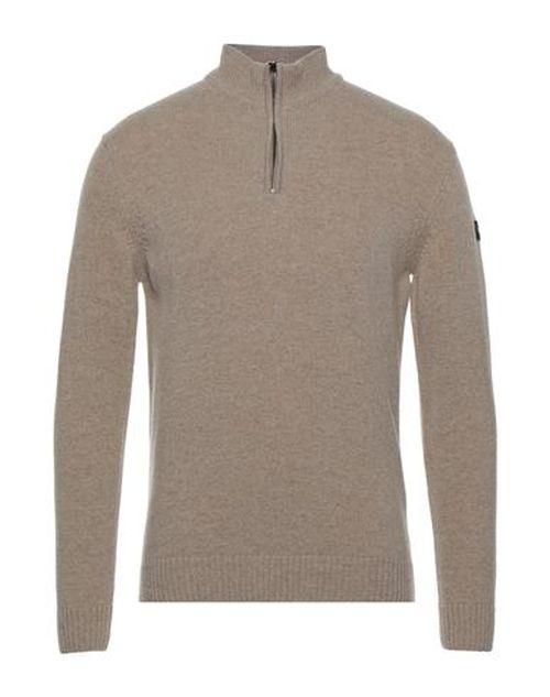 Man Turtleneck Khaki Size L Wool, Polyamide