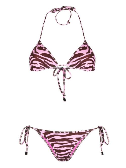 Zebra-print bikini - Brown