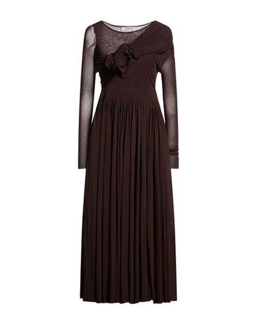 Woman Midi dress Brown Size 4 Polyamide