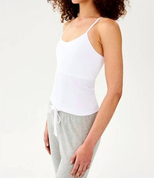 Loren Seamless Waist Length Tank In White
