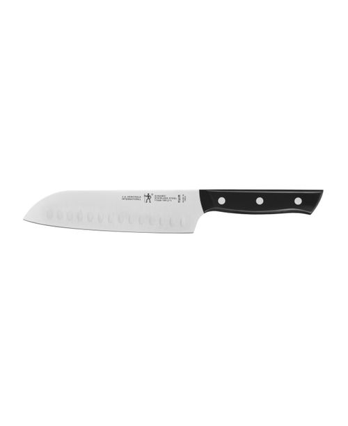 "Dynamic 7"" Hollow Edge Santoku Knife - Black"