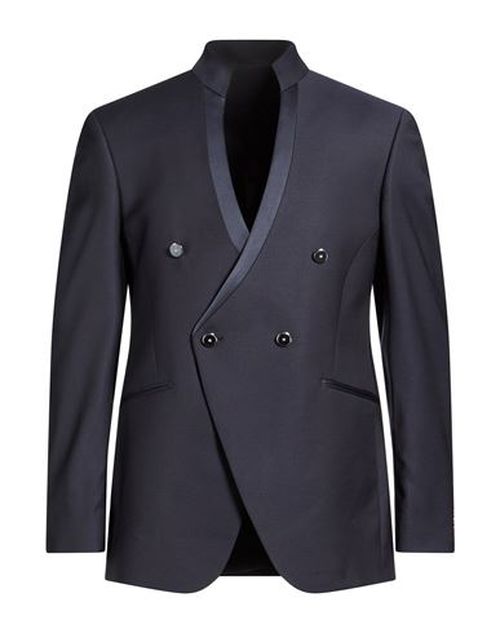Man Blazer Navy Size 42 Polyester, Virgin Wool, Elastane