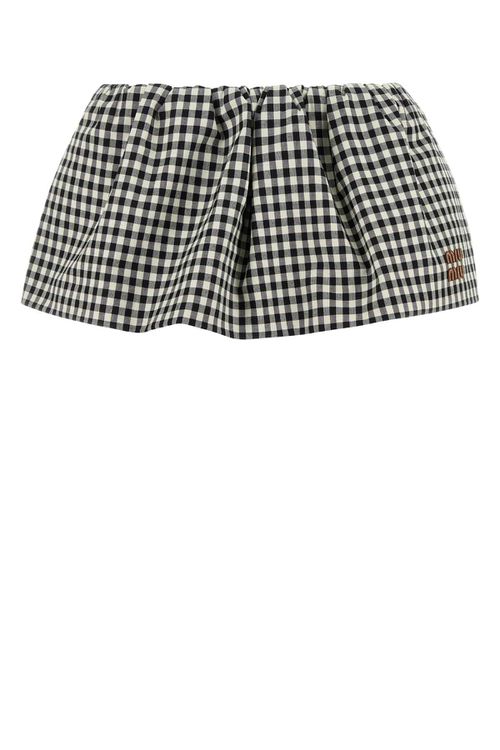 Embroidered Cotton Mini Skirt