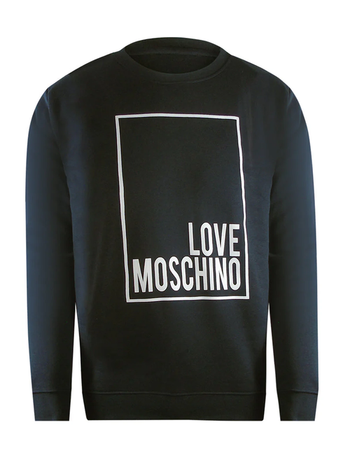 Love Moschino Box Logo Black Sweatshirt - Black