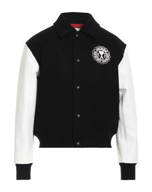 Man Jacket Black Size L Virgin Wool, Cow leather