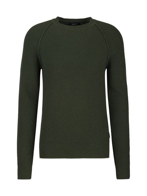 19V69 ITALIA Pullover 'Masche' oliva