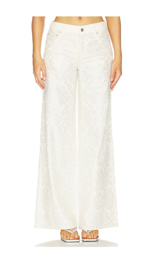 Alice + Olivia Jasper Amazing Embellished Jean in Cream. 26. Also , 25, 27, 28