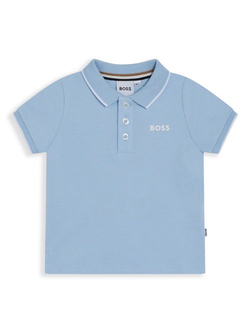 Logo-print polo shirt - Blue