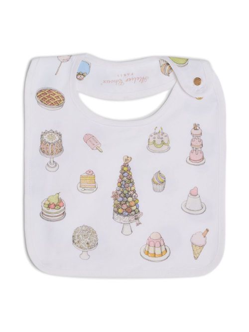 Sweetie Pie organic cotton bib - White
