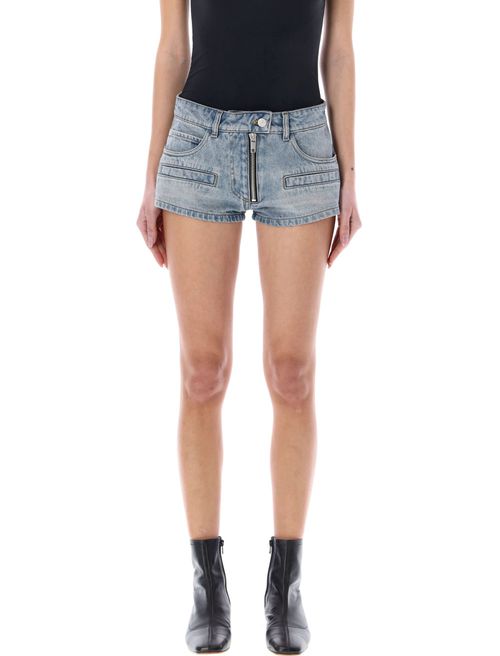 Zipper Denim Shorts