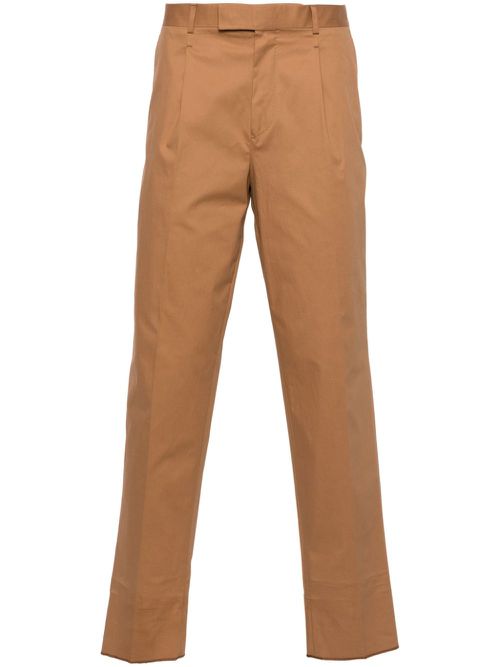 Mid-rise poplin chino trousers - Brown