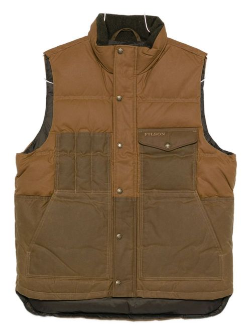 Brown Logo Sleeveless Jacket