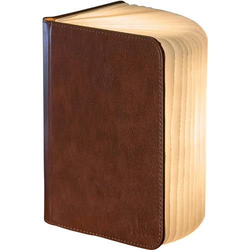 Gingko Small Leather Book Light - Brown / One