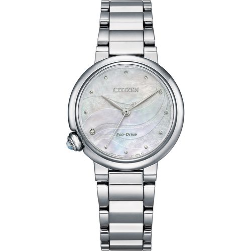 Eco-Drive White Mother of Pearl Dial Ladies Watch EM0910-80D