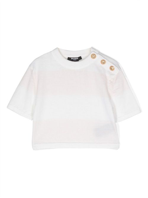 Short-sleeve wool T-shirt - White
