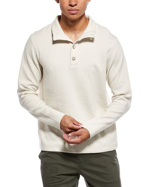 Button Mock Neck Sweater