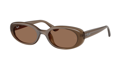 Ray-Ban Unisex Sunglass RB4441D Bio-Based -  Frame color: Opal Brown, Lens color: Dark Brown