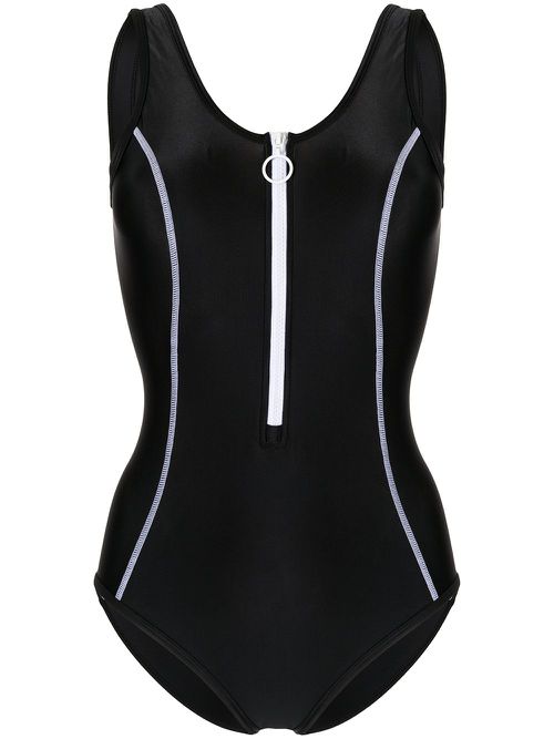 Tamara zip-up swimsuit - Black