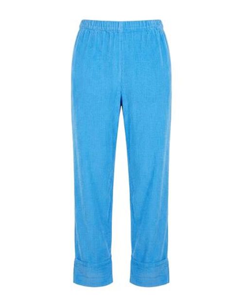 Woman Pants Azure Size M Cotton