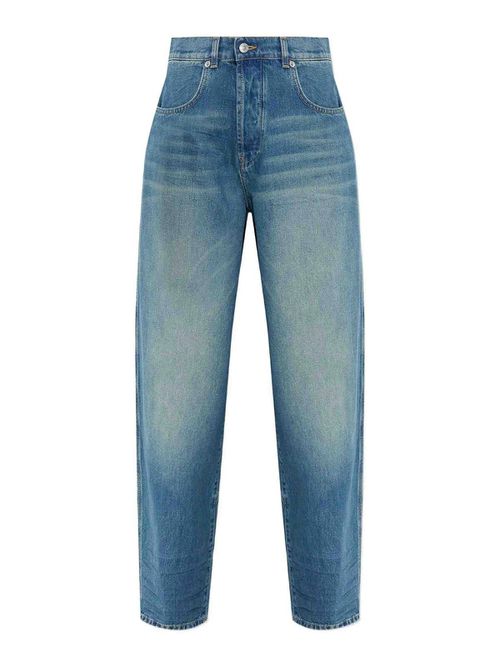 Blue Cotton Denim With Resin