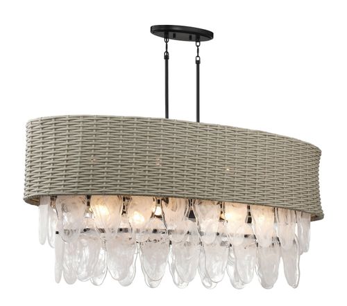 Coal 12 Light Island Pendant from the Breakers Isle Collection