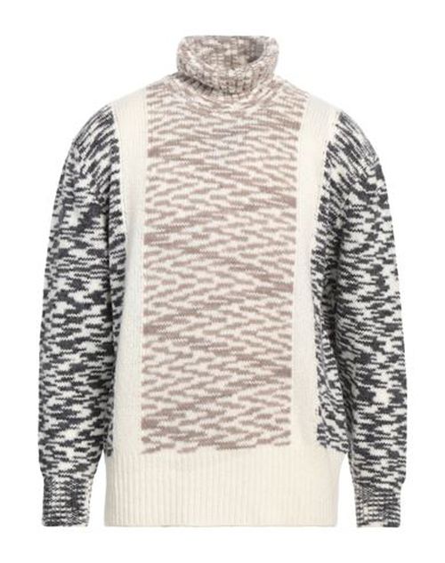 Daniele Fiesoli Man Turtleneck Ivory Size L Merino Wool, Polyamide, Recycled nylon