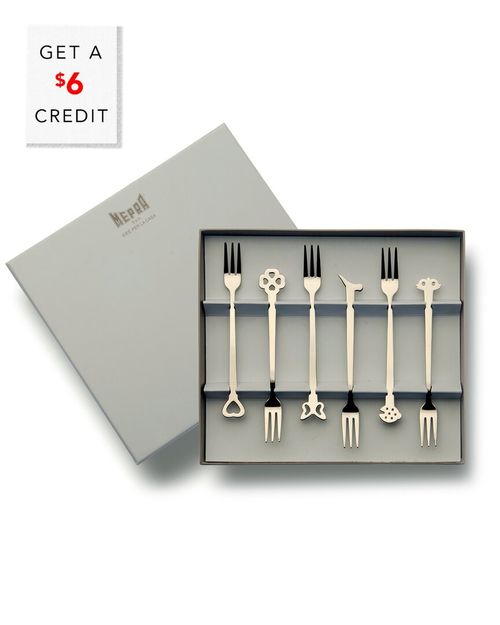 Gift Box 6Pc Mini Forks With $6 Credit