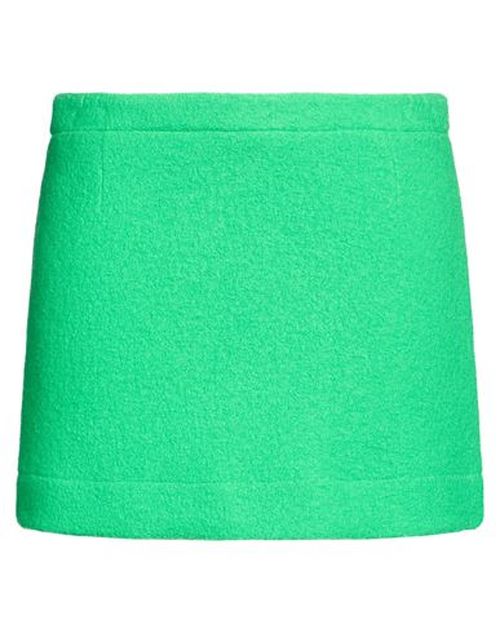 Woman Mini skirt Green Size 6 Virgin Wool