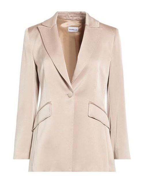 Woman Blazer Sand Size 8 Triacetate, Polyester