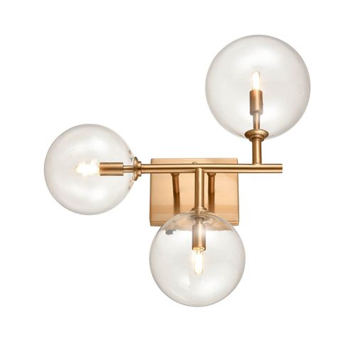 Delilah 3-Light Wall Sconce in Aged Bra
