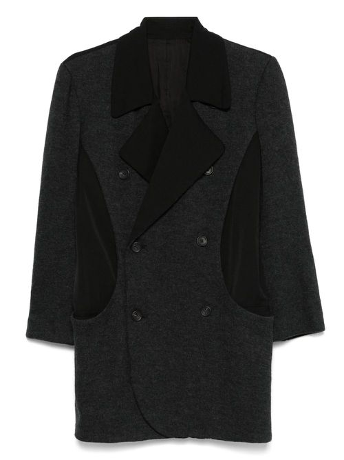 1990s panelled coat - Black