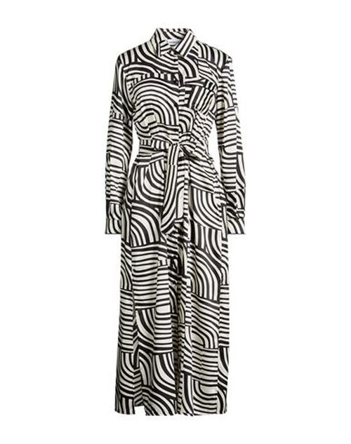 Woman Midi dress Cream Size 10 Polyester