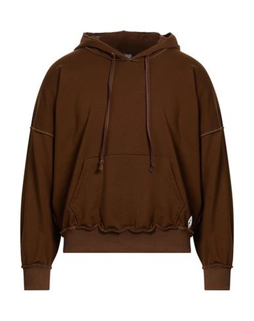Man Sweatshirt Brown Size S Cotton, Elastane