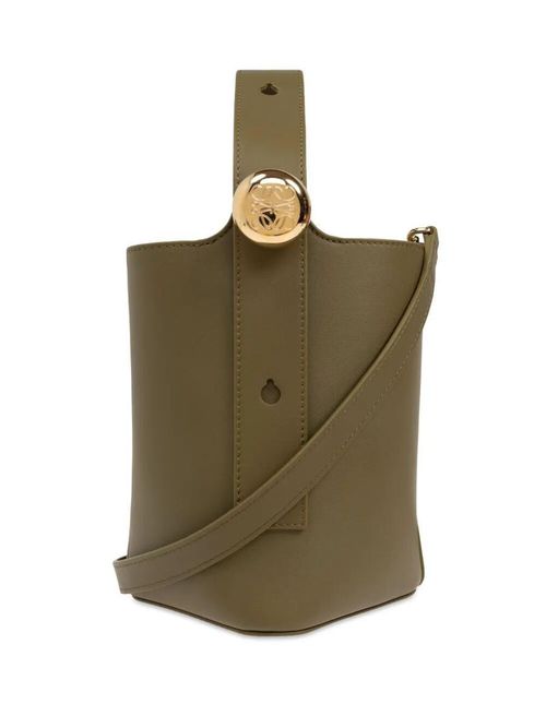 Smooth Leather Mini Pebble Bucket Bags
