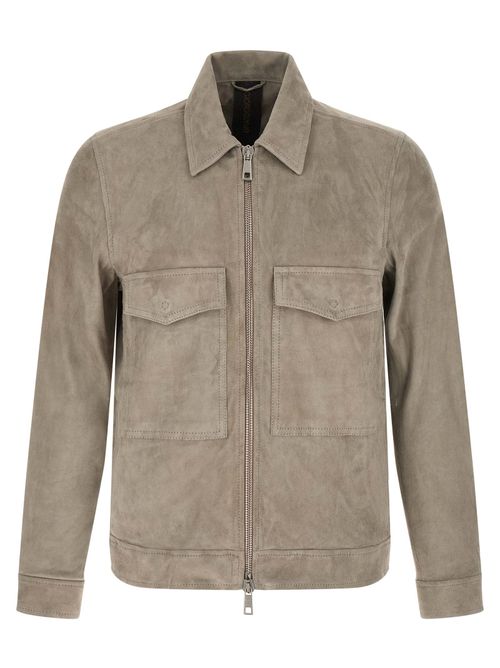 Suede Jacket — Taupe