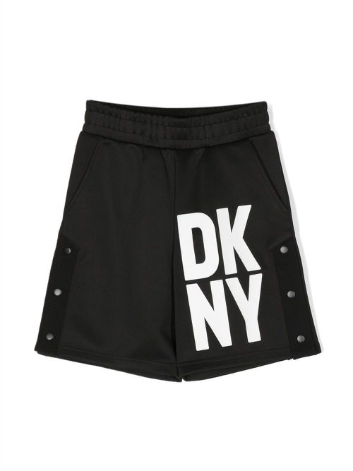 Logo-print track shorts - Black