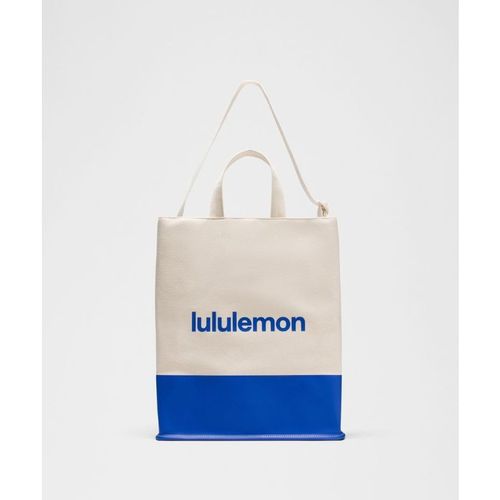 Lululemon – Canvas Market Tote Bag 19L – Color Blue/White
