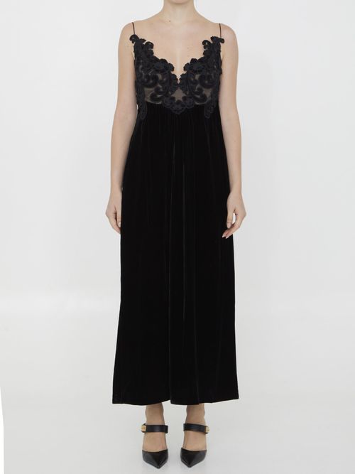 Sensory Velvet Slip Dress