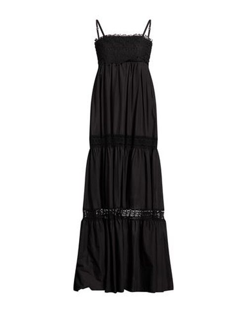 Woman Maxi dress Black Size 8 Cotton