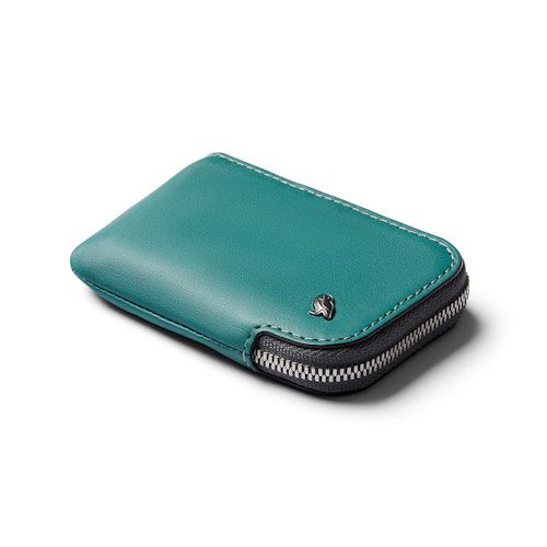 Card Pocket Small Zipper Wallet and Card Case Teal