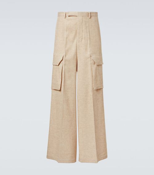 Firebanks cotton and linen cargo pants