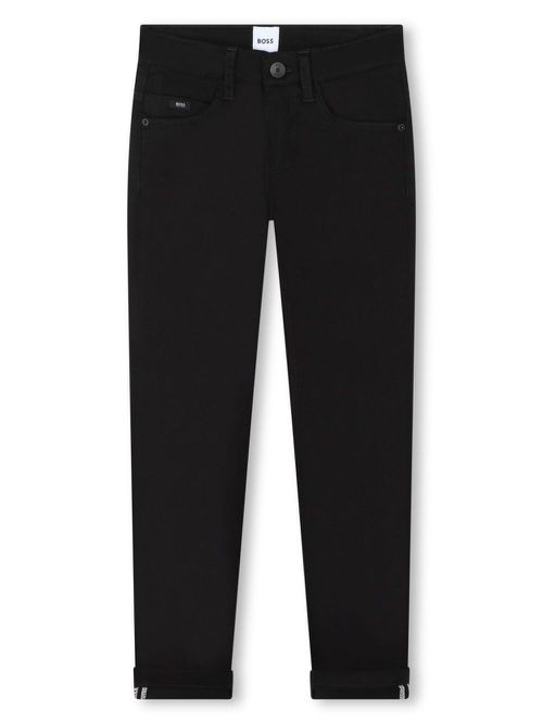 Mid-rise straight-leg jeans - Black