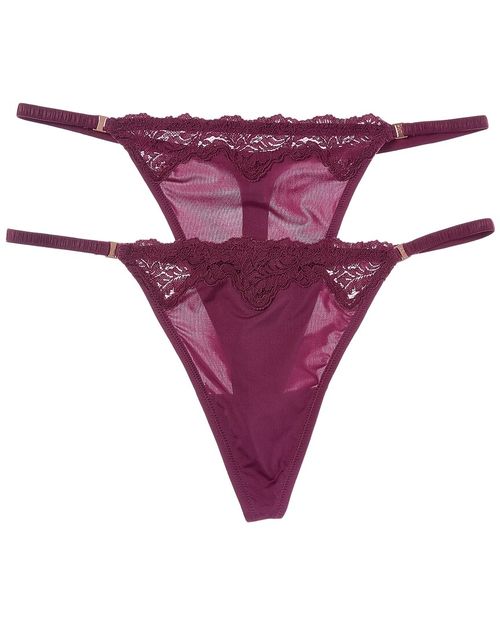 Set Of 2 Lace Allure String Thong