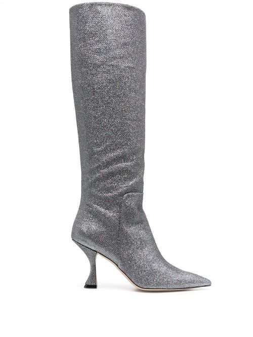 Crystal-embellished boots - Silver