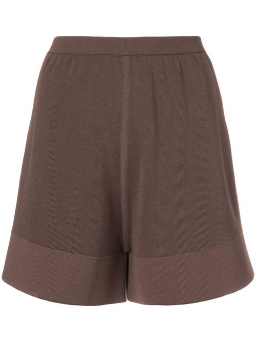 Brown Knitted Shorts