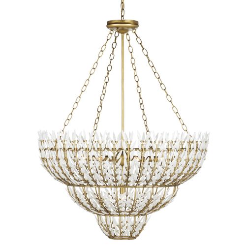 Brass White Chandelier from the Magnum Opus Collection