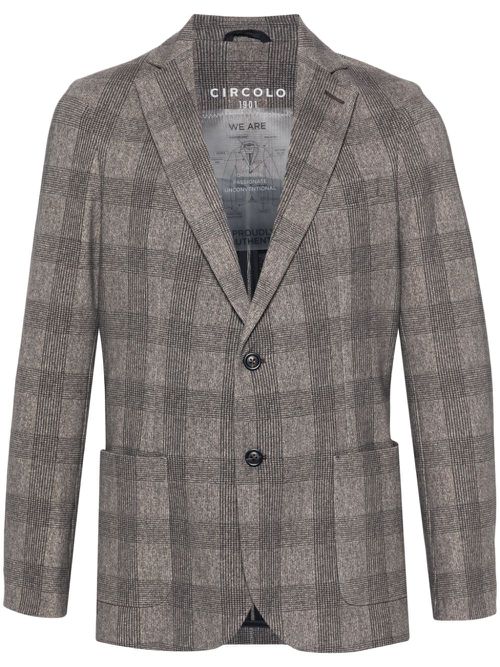 Prince of Wales check blazer - Brown