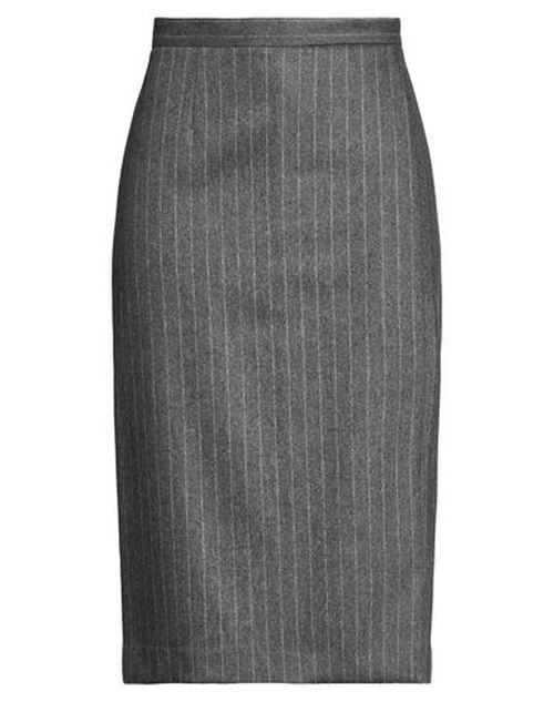 Woman Midi skirt Grey Size 4 Wool, Cashmere, Elastane