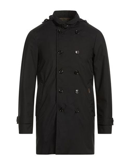 Man Overcoat & Trench Coat Black Size 34 Polyester